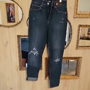 EXPRESS Distressed Jeans in Dark Blue